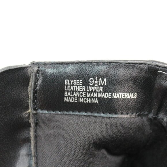 MARKON Womens Sz 9.5M Black Leather High Block Heel Fashion Ankle Boots Booties - Picture 5 of 12